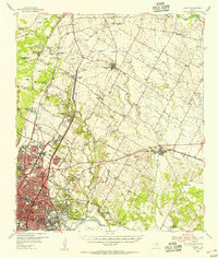 preview thumbnail of historical topo map of Austin, TX in 1955