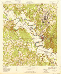 1950 Map of Bastrop, TX