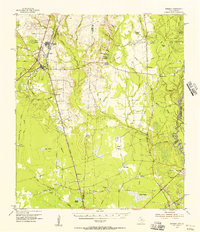 preview thumbnail of historical topo map of Newton County, TX in 1955