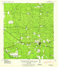1939 Map of Big Wells, 1958 Print