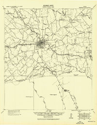 1930 Map of Brenham, 1937 Print