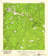 1939 Map of Bruni, 1958 Print