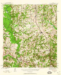 1946 Map of Bullard, 1960 Print