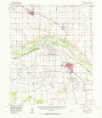 preview thumbnail of historical topo map of Burkburnett, TX in 1957