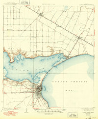 1925 Map of Corpus Christi, 1949 Print