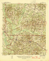 preview thumbnail of historical topo map of Cushing, TX in 1945