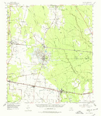 1955 Map of Daisetta, 1974 Print