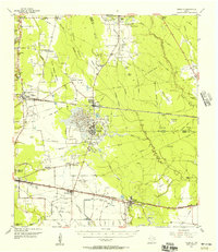 1955 Map of Daisetta, 1956 Print