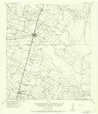 1942 Map of Dilley, 1956 Print