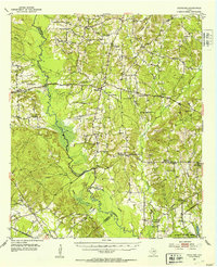 preview thumbnail of historical topo map of Nacogdoches County, TX in 1952
