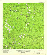 1938 Map of El Sauz, 1958 Print