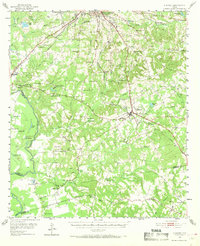 1951 Map of Elkhart, TX, 1969 Print