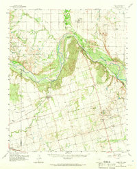 1958 Map of Elmer, OK, 1966 Print