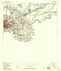 1955 Map of Fort Brown, 1958 Print