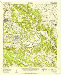 1950 Map of Gatesville, TX, 1953 Print