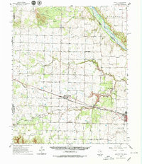 1960 Map of Jackson County, OK, 1979 Print