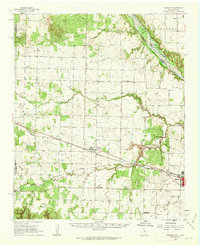 1960 Map of Jackson County, OK, 1962 Print