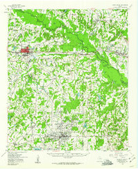 1959 Map of Grand Saline, 1961 Print