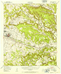 1947 Map of Killeen, 1953 Print