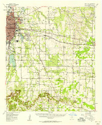 1957 Map of Abilene, TX, 1958 Print