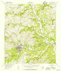 1954 Map of Lampasas, TX, 1956 Print
