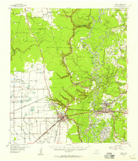 1955 Map of Liberty, TX, 1957 Print