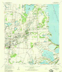 1956 Map of Port Isabel, TX, 1959 Print