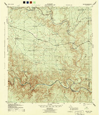 preview thumbnail of historical topo map of Terrell County, TX in 1944