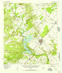 1954 Map of Mathis, 1956 Print
