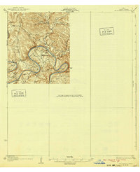 1932 Map of Mt. Bonnell, 1940 Print