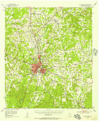 1952 Map of Nacogdoches, TX, 1958 Print