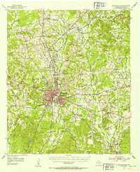 1952 Map of Nacogdoches, TX, 1953 Print