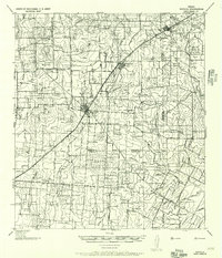 historical topo map of Natalia, TX in 1942