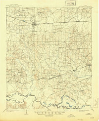 1909 Map of Bowie County, TX, 1944 Print