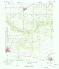 1960 Map of Quanah, TX, 1978 Print
