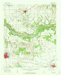 1960 Map of Quanah, TX, 1963 Print