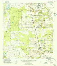 1954 Map of Riviera, TX, 1957 Print