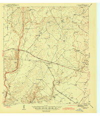 preview thumbnail of historical topo map of Kinney County, TX in 1943