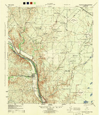 Download a high-resolution, GPS-compatible USGS topo map for Tequesquite Creek, TX (1944 edition)