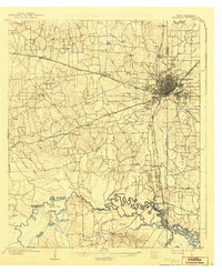 1909 Map of Texarkana, 1942 Print