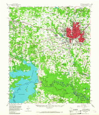 Download a high-resolution, GPS-compatible USGS topo map for Texarkana, TX (1967 edition)