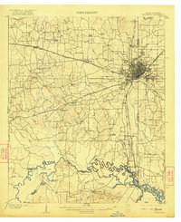 1909 Map of Texarkana, 1922 Print