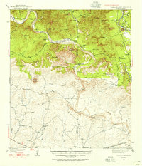 Download a high-resolution, GPS-compatible USGS topo map for Turkey Mountain, TX (1955 edition)