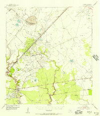 1954 Map of Goliad County, TX, 1956 Print