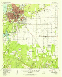 1957 Map of San Angelo, TX, 1958 Print