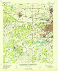 1957 Map of Iowa Park, TX, 1958 Print