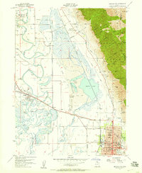 1955 Map of Brigham City, UT, 1957 Print