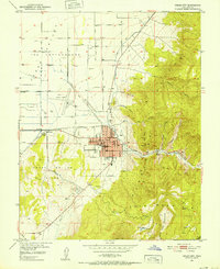 1950 Map of Cedar City, UT, 1952 Print