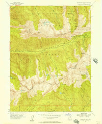 Download a high-resolution, GPS-compatible USGS topo map for Dromedary Peak, UT (1957 edition)