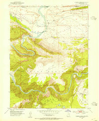 Download a high-resolution, GPS-compatible USGS topo map for Flaming Gorge, UT (1954 edition)